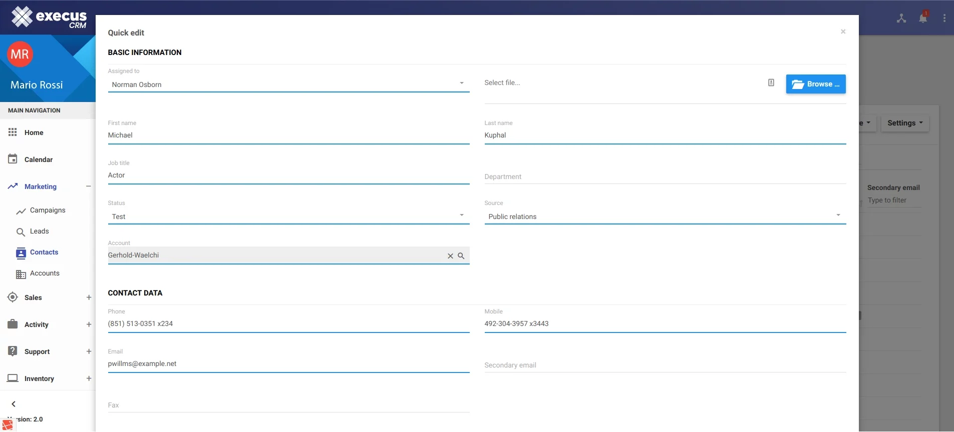 Execus | Dashboard piattaforma